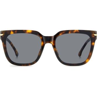Victoria Beckham 53mm Square Sunglasses in Brown Havana/Grey at Nordstrom