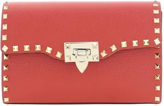 Valentino Garavani Red Calf Leather Bos Taurus Shoulder Womens Bag