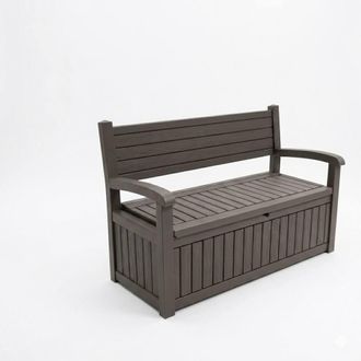Alivio Outdoor Patio Storage Bench Padlock Compatible 265L (Grey) in Grey