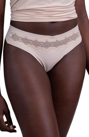 Uwila Warrior Soft Seamless Thong with Lace in Smoke Grey at Nordstrom, Size Xxx-Large