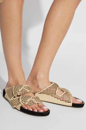 Isabel Marant Lennyo Slides, Womens, Beige