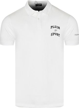 Plein Sport Poloshirt Met Klein Logo, Wit