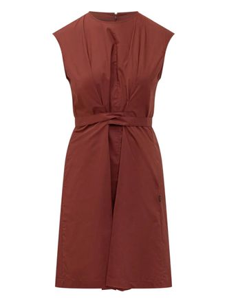 Woolrich belted poplin dress - Red