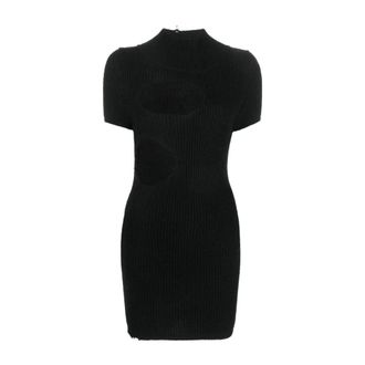 Maison Margiela Kleedjes, Dames, Zwart, L, Katoen, Gaps Jurk