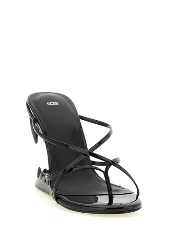 GCDS Sculptural Heel Sandal - Black