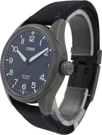 Oris Pre-owned Oris Big Crown Propilot Automatic Black Dial Mens Watch 7697-42