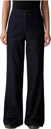 Joseph Ribkoff Chloe Wijde Jeans - Dames - Wijde Broeken - Blauw - L - Katoen - Broeken