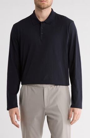 Vince Long Sleeve Knit Polo in Coastal at Nordstrom Rack, Size Xx-Large