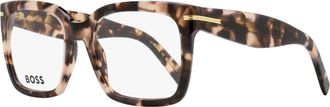 BOSS Boss Womens Oversize Square Eyeglasses B1733 HT8 Pink Havana 53mm