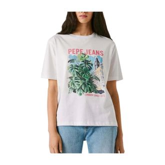 Pepe Jeans London T-Shirts, female, White, Size: XS T-Shirts