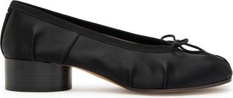 Maison Margiela Tabi 30 Satin Pumps - Black