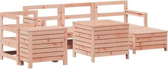 vidaXL Vidaxl - Juego De Sof&aacute;s De Jard&iacute;n 7 Pzas Madera Maciza De Abeto Douglas