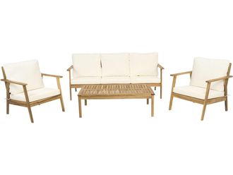 Habitat et Jardin Conjunto De Muebles De Jard&iacute;n De Madera De Acacia Con Cojines chilwell - 5 Plazas - Beige