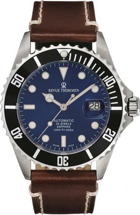 Revue Thommen Automatic Diver Watch 17571.2523 - Heren - Horloges - Blauw - ONE Size - Leer - Accessoires