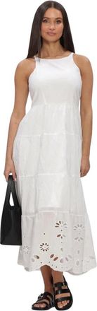 Y.A.S Yasline Strap Long Dress - Dames - Casual kleedjes - Wit - XL - Katoen - Kleedjes