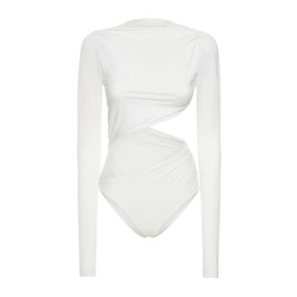 Jacquemus Body, female, White, Size: 3XS Slim-Fit Bodysuit