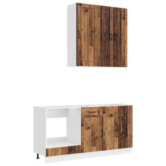 vidaXL Unidad De Cocina Lucca 5 Uds. Madera Envejecida Vidaxl