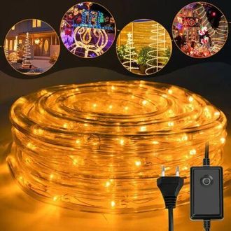OEM Tubo De Luz Led Amarillo De 10 M Para Luces De Fiesta En Interiores Y Exteriores, Iluminaci&oacute;n Decorativa, Luces Navide&ntilde;as