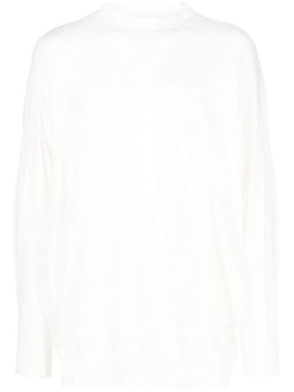 Hed Mayner drop-shoulder crew-neck sweatshirt - men - Cotton - S - White