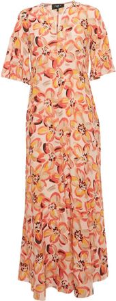 Paule Ka Abito in seta con ruches - Toni neutri