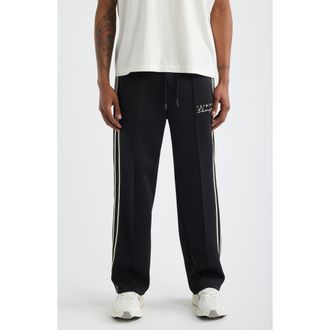 Criminal Damage Dragon Embroidered Track Pants in Black/Ecru at Nordstrom, Size Xx-Large
