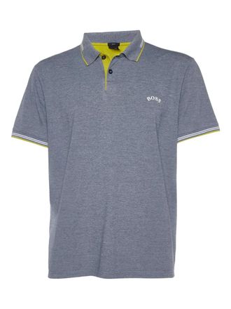 BOSS pre-owned contrasting-trim polo shirt - Grey