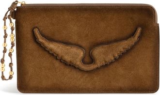 Zadig&Voltaire Angel Pouch - Dames - Portefeuilles - Bruin - ONE Size - Leer - Accessoires