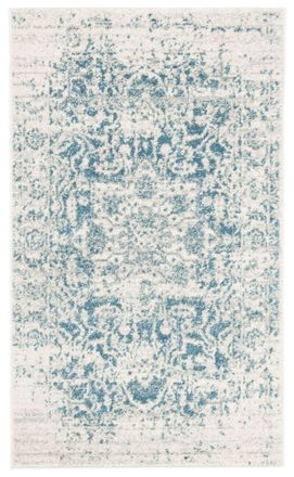 Safavieh Alfombra tradicional de polipropileno azul/blanco, 122 x 183 cm