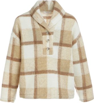 Xirena Pull Karsyn Carreaux Beige Marron
