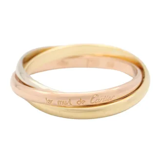 Cartier Gold Silver Yellow Gold (18K) Pink Gold (18K) White Gold (18K) Band Ring (Pre-Owned)