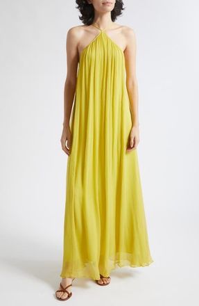 Staud Dasha Halter Maxi Dress in Citron at Nordstrom, Size X-Small