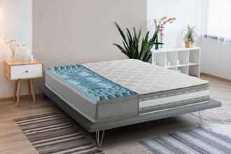 Talamo Italia Dmora - Colch&oacute;n Individual Dmorell, Colch&oacute;n Memory Foam Y Gel Con 9 Zonas Diferentes, 100% Made In Italy, Anti&aacute;caros E Hipoalerg&eacute;nico, 80x190h27 Cm