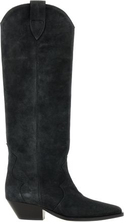 Isabel Marant Black Calfskin Chelsea Womens Boots