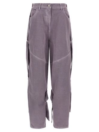The Attico Purple Cotton Cargo Womens Pants