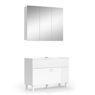 Vicco Conjunto De Muebles De Ba&ntilde;o Sola, Blanco, 2 Piezas, Vicco