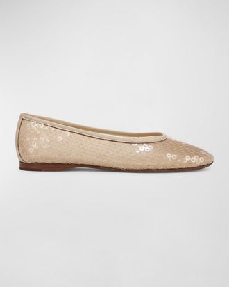 Vince Leah Sequin Ballerina Flats