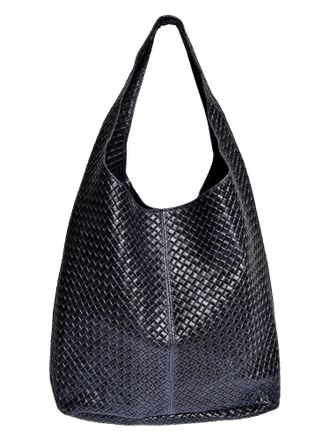 Luisa Vannini Blauw Rundleer Tas