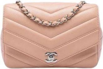 Chanel Pre-owned Envelope Flap Crossbody Bag - Dames - Vintage Schoudertas - Beige - ONE Size - Leer - Vintage