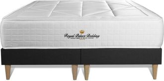 Royal Palace Bedding Royal Palace Bedding - Base Tapizada Negro + Colch&oacute;n Con Muelles Y Viscoel&aacute;stica 200 X 200