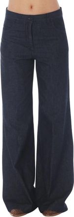 Aspesi Jeans van lichtgewicht denim - Dames - Loose Fit Jeans - Blauw - M - Denim - Jeans