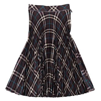 Burberry Check Pleated Midi Skirt, Brand Size 6 ( US Size 4 )