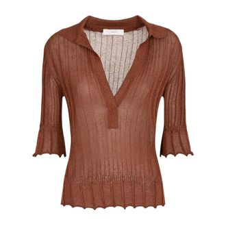 Akep T-shirts and Polos - female - Akep - Polo Shirts - Brown - XS - Tops