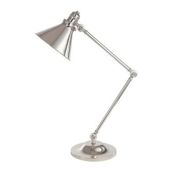 Loops Table Lamp- Highly Polished Nickel Finish- LED E27 60W Single Bulb - d02123 in Metallics