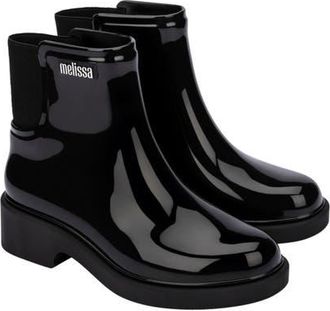 Melissa Water Resistant Chelsea Boot in Black at Nordstrom, Size 10