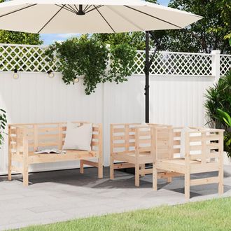 vidaXL Juego De Muebles De Jard&iacute;n 3 Piezas Madera Maciza De Pino Vidaxl
