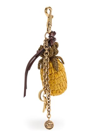 Chloé Pineapple Raffia bag Charm - Yellow - One Size