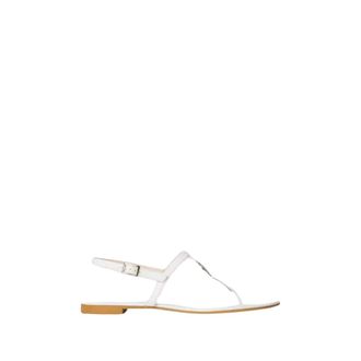 Twinset Flat Sandals, female, White, Size: 9 US White Optical Sandal