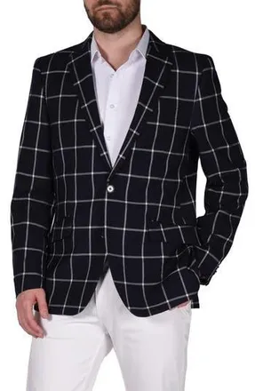 The Savile Row Company Windowpane Sport Coat in Navy at Nordstrom Rack, Size 38Regular