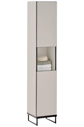 MID.YOU Mid.you Hochschrank, Schwarz, Kaschmir, Holzwerkstoff, 2 F&auml;cher, 30x162x31 cm, stehend, Badezimmer, Badm&ouml;bel, Hochschr&auml;nke