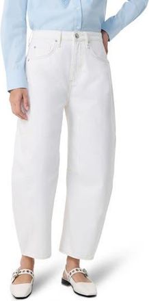 Rag & Bone Charlie High Waist Barrel Leg Ankle Jeans in White at Nordstrom Rack, Size 29